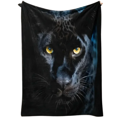 Melanistic Jaguar Throw Blanket