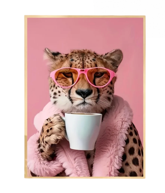 Cheetah Chic Canvas Wall Art Decor