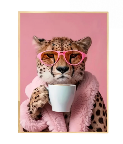 Cheetah Chic Canvas Wall Art Decor