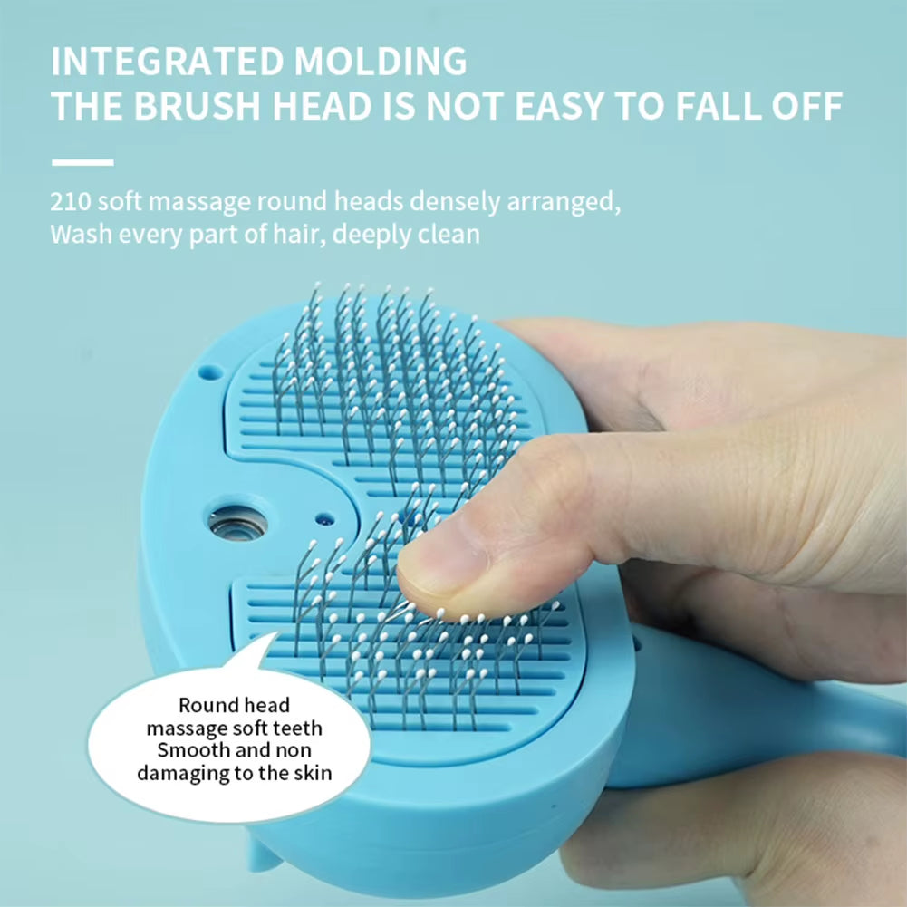 Cat Grooming Steam Hair Remover Brush 