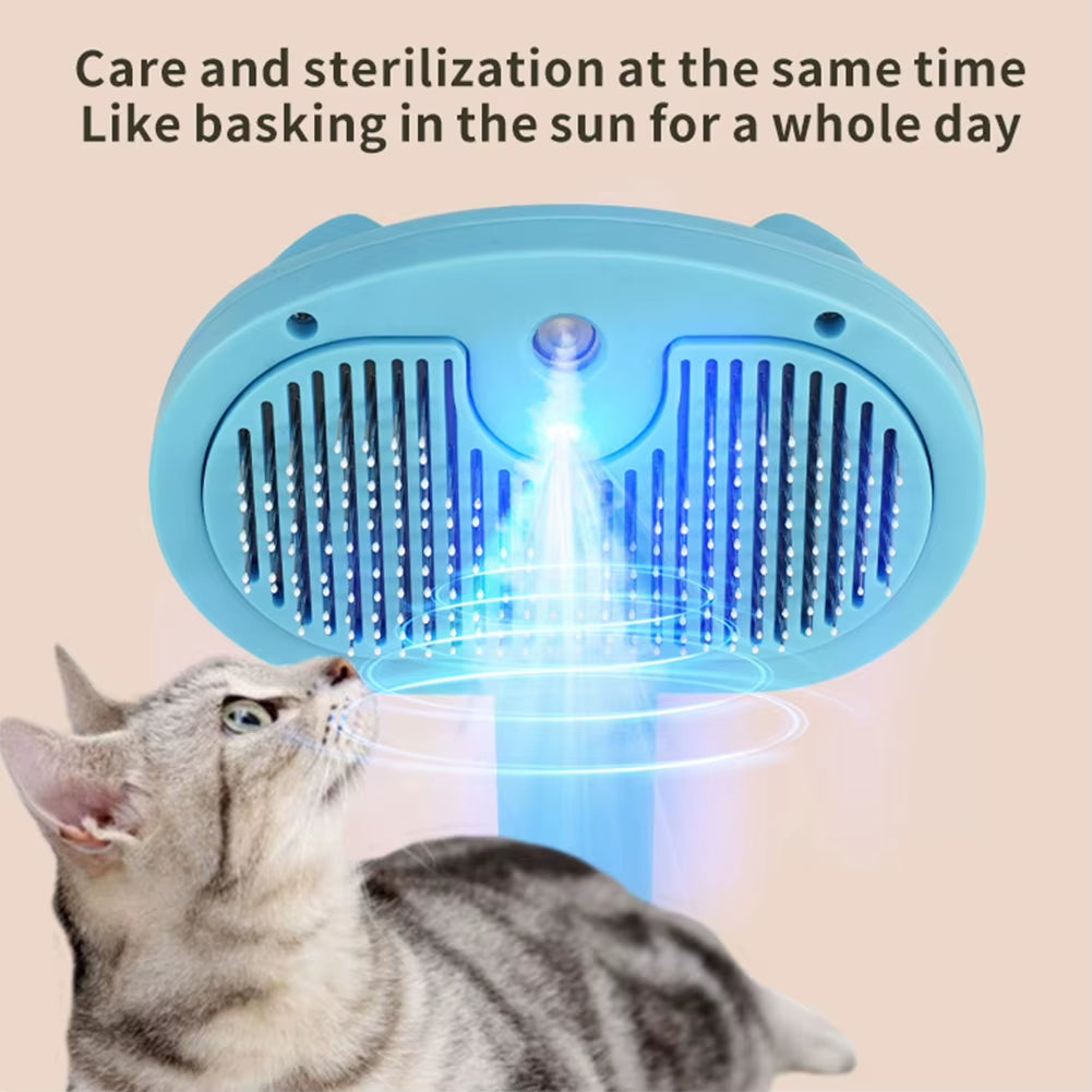 Cat Grooming Steam Hair Remover Brush 