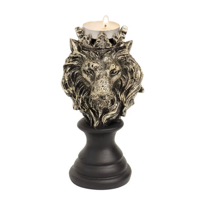 Lion Candlestick Holder (6 inch high)