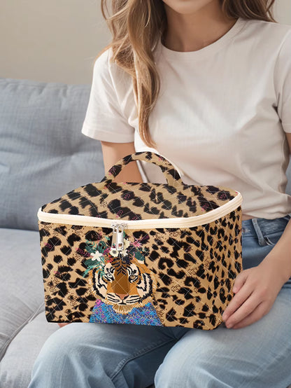 Travel-Ready Tiger Cosmetic Bag - Stylish & Practical