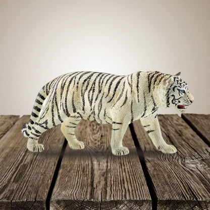 Realistic White Tiger Figurine (6.2")