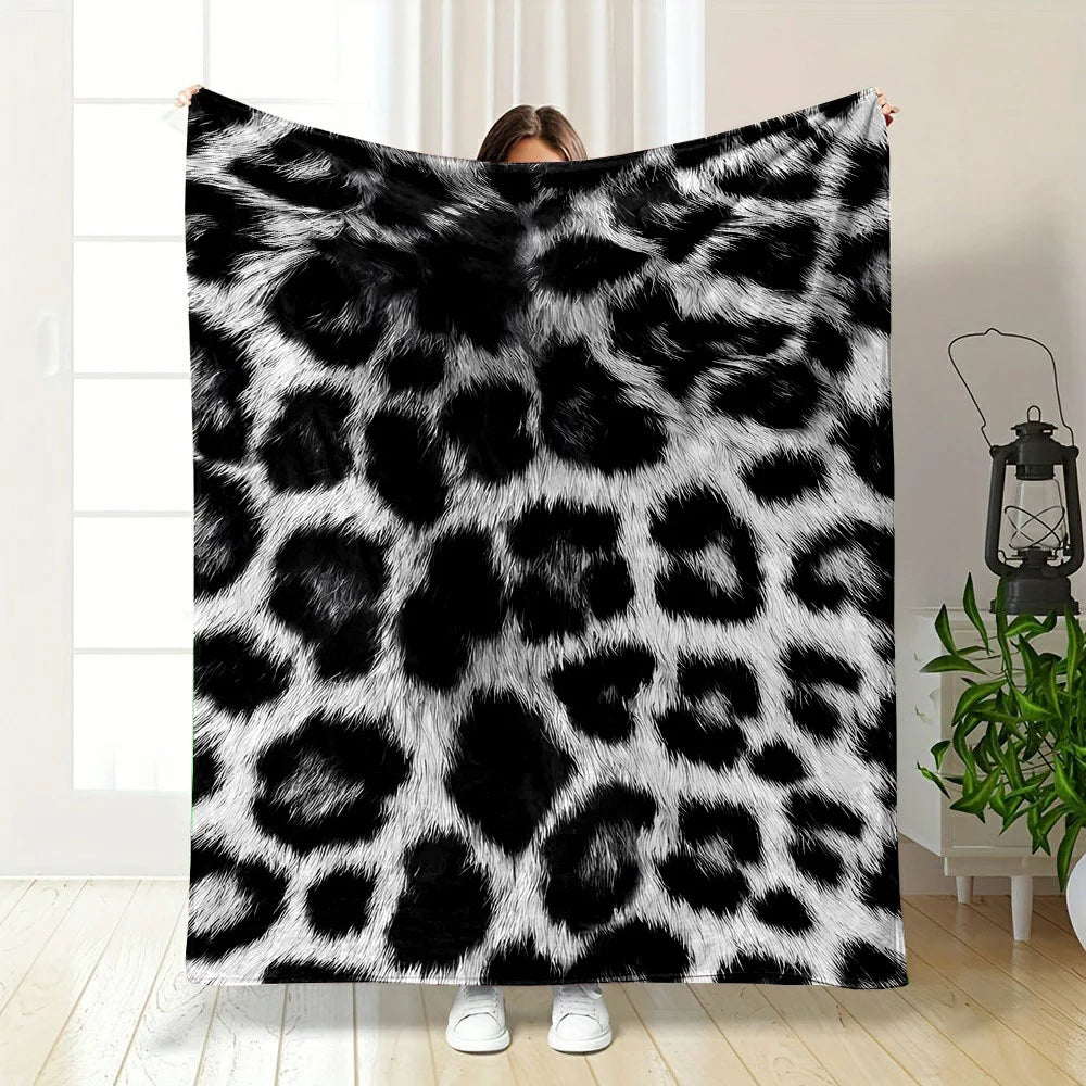 Snow Leopard Throw Blanket 