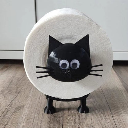 Cat Toilet Paper Roll Holder Decor