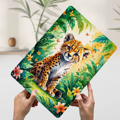 Cheetah Cub Metal Wall Art Decor  