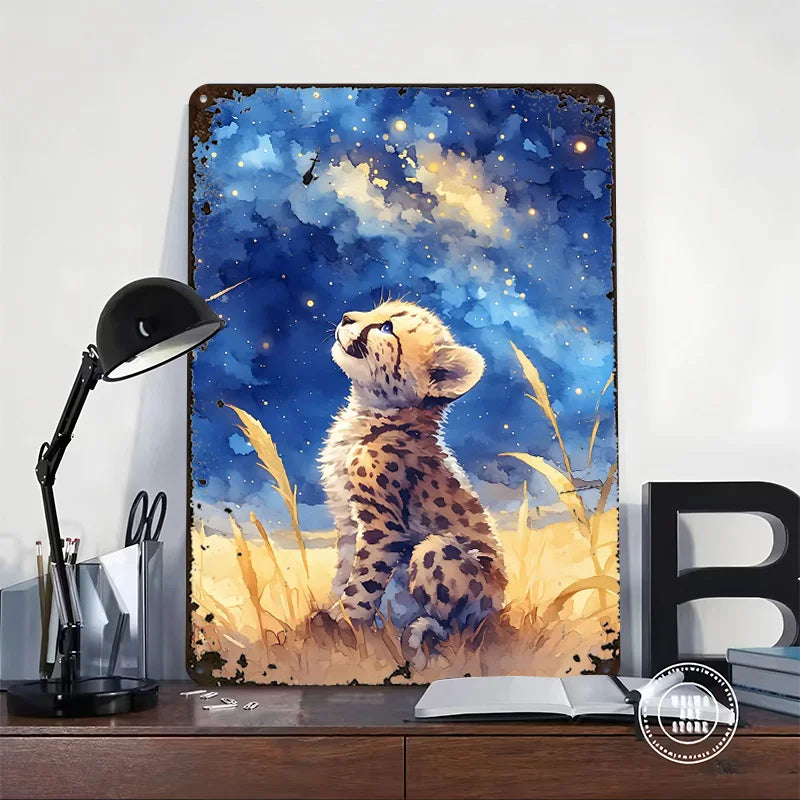 Cheetah Cub Dreaming Wall Art Decor 