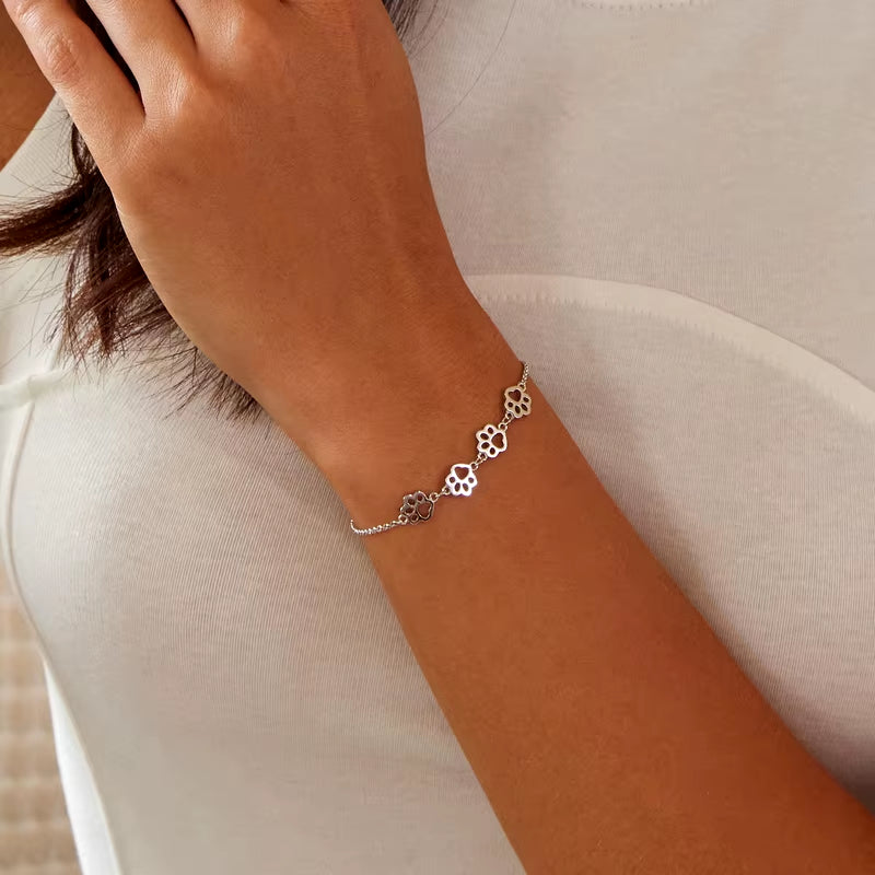 Paw Trail Footprints Bracelet 