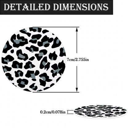 4Pcs Snow Leopard Car Coaster