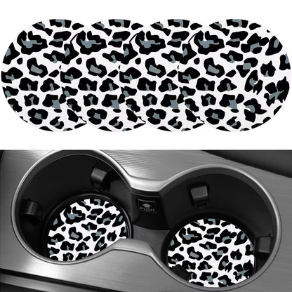 4Pcs Snow Leopard Car Coaster