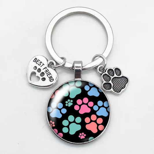Multi-Paw Colorful Keychain
