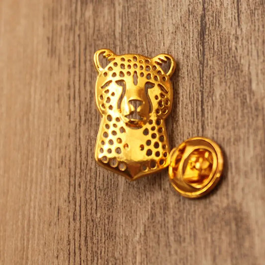 Cheetah Brooch with Pin- Available in Gold or Silver