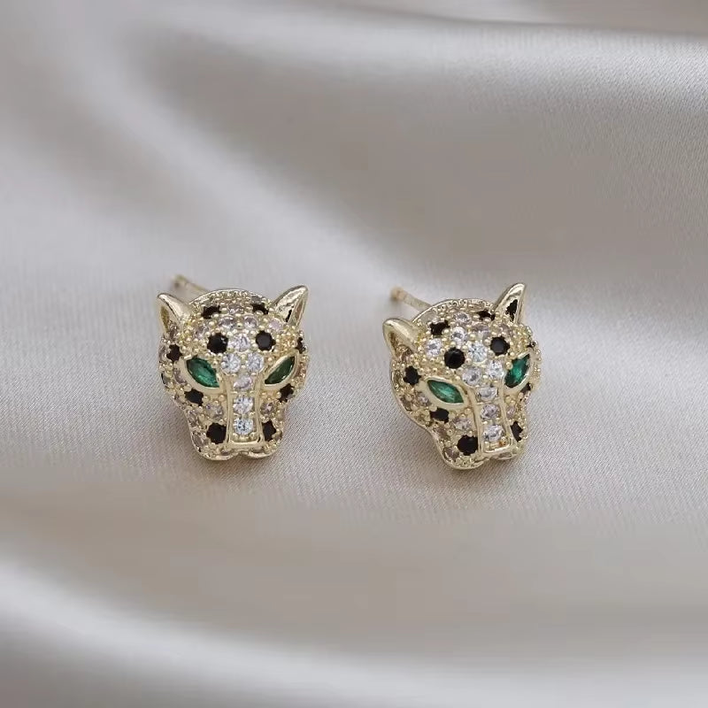 Exquisite Wildcat Earrings in Silver or Gold 