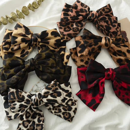 BIG WILD BOW HAIR CLIP: Variety of Print Colors