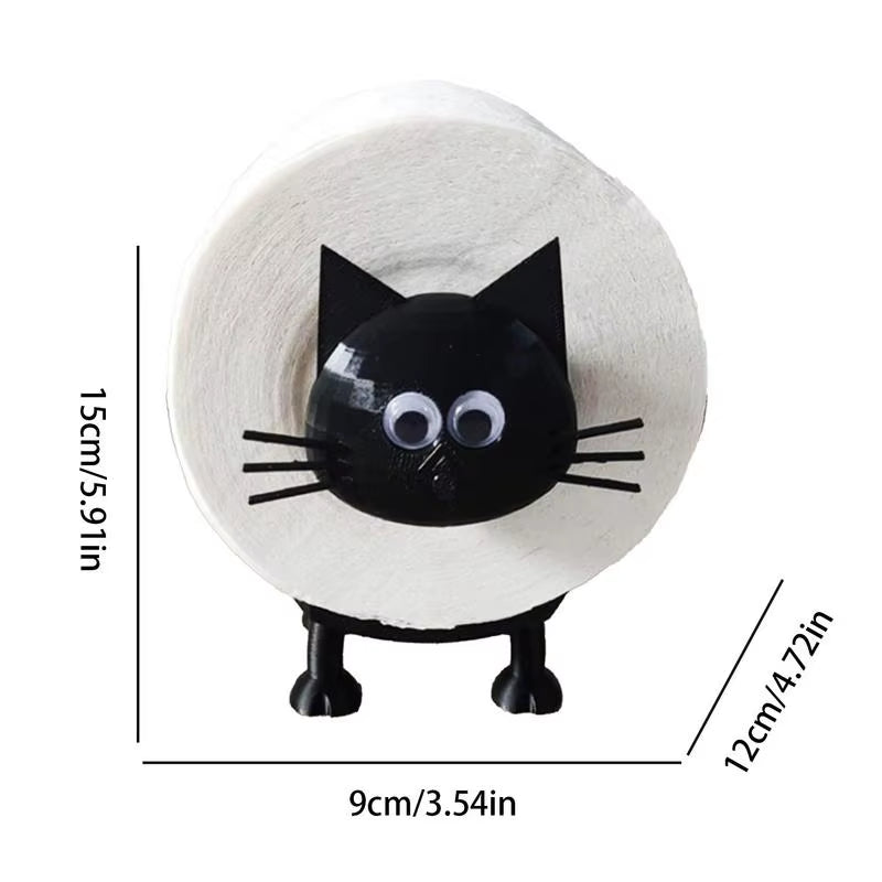 Cat Toilet Paper Roll Holder Decor