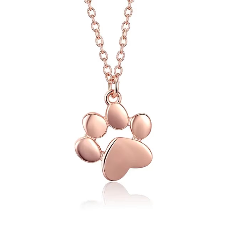 PAW Necklace, in Silver or Rose Gold 