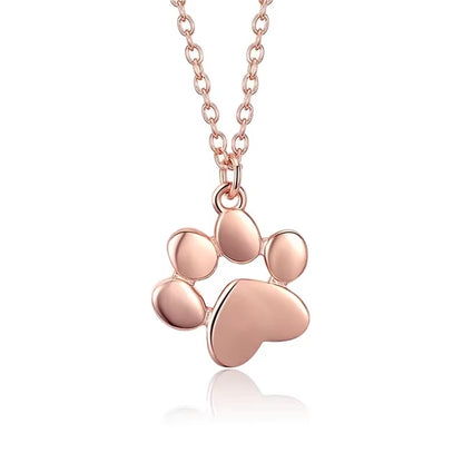 PAW Necklace, in Silver or Rose Gold 