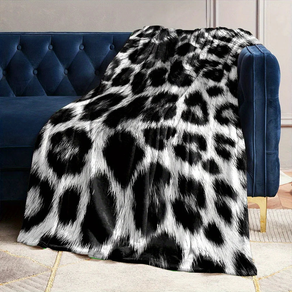 Snow Leopard Throw Blanket 
