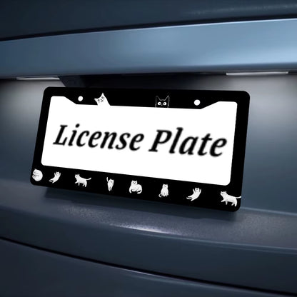 'Drive in Feline Style' License Plate Frames (2 included)