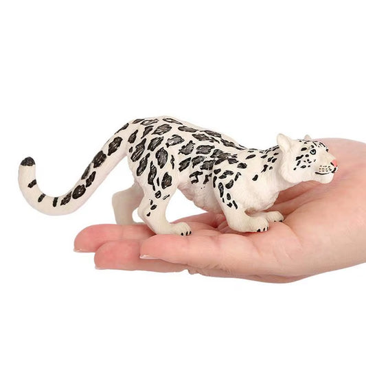 Realistic Snow Leopard Figurine Collectible