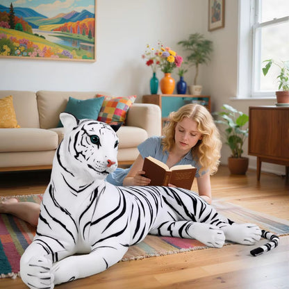 Life Size White Tiger Plush Toy
