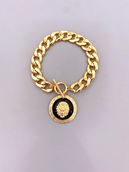 Lion Charm Bracelet (Red, Blue, Black, and Green)