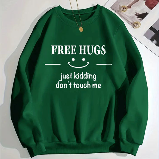 Catitude 'No Hugs' Crew Neck Sweatshirt