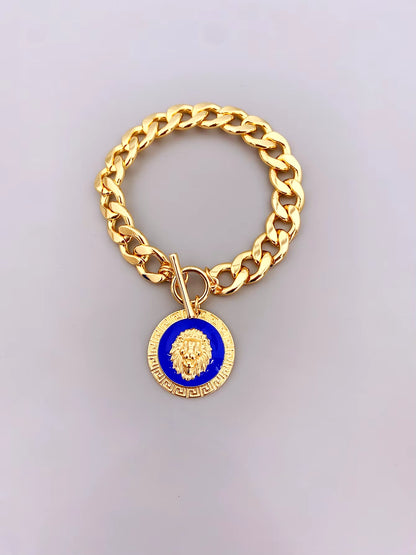 Lion Charm Bracelet (Red, Blue, Black, and Green)