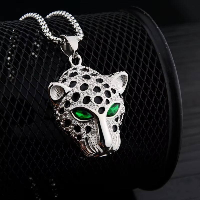 Classic Panther Head Pendant Necklace