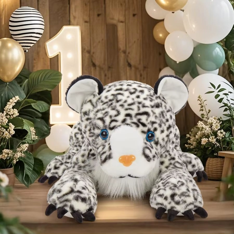 Giant Snow Leopard Stuffed Animal Pillow 