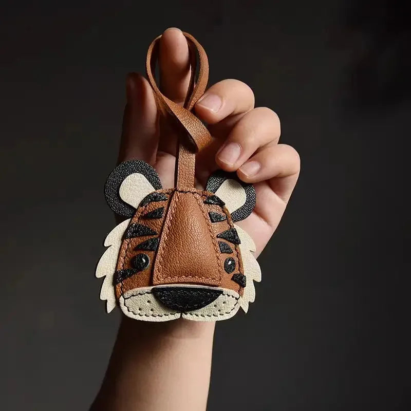 Tiger Leather Keychain