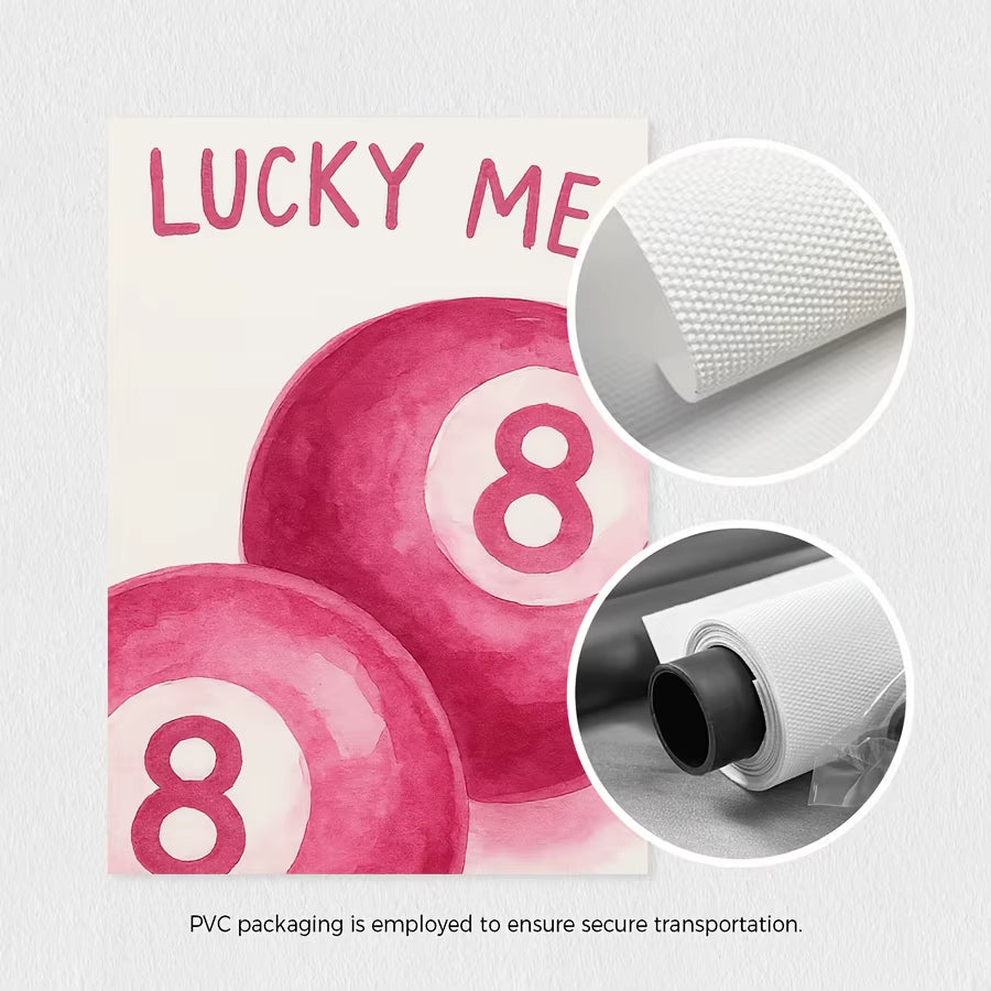 3-Piece Pink Wall Art Set: Cheetah Print, Kiss Lips & 8 Ball Posters, Unframed