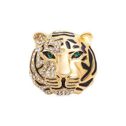 Striking Tiger Brooch with Pin