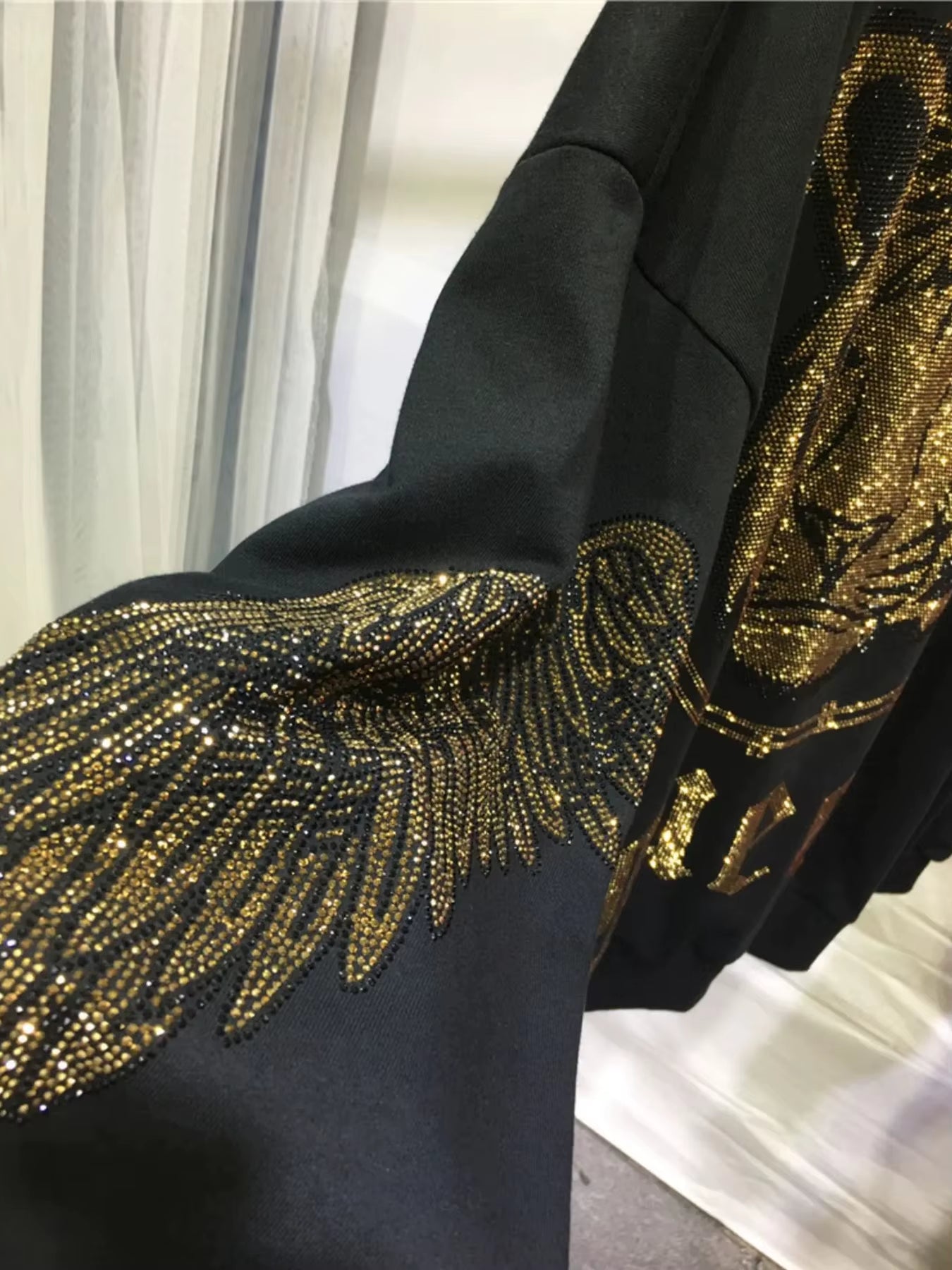 Oversized Sparkly Tiger Zip-Up Hoodie