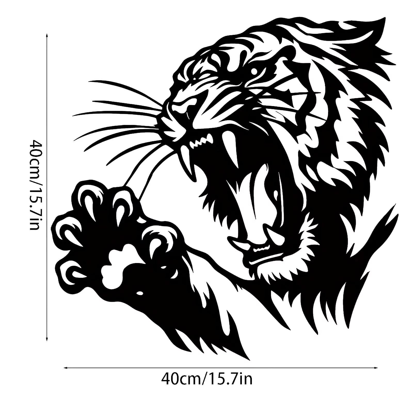  Metal Tiger Wall Art Decor 