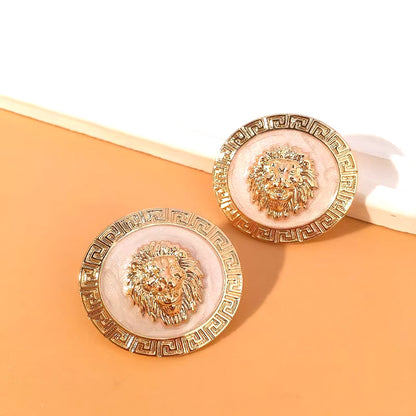 Fashionable Lion Head Earrings (Various Colors Available)