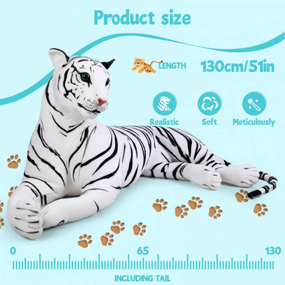 Life Size White Tiger Plush Toy