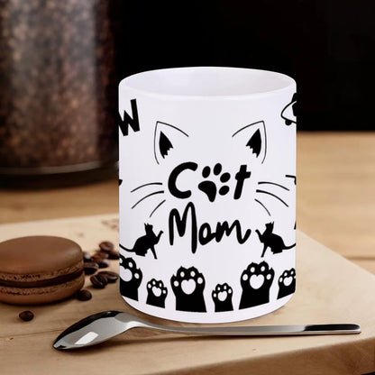 'Cat Mom' Ceramic 11 oz Mug