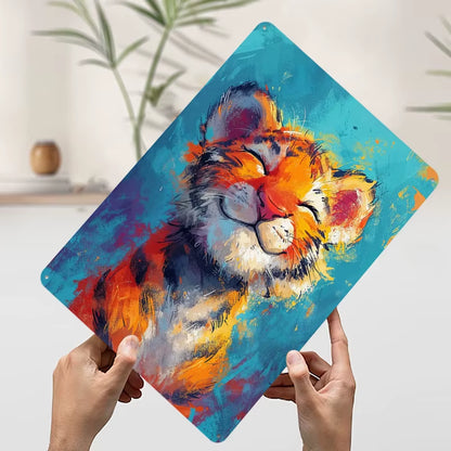 Blissful Tiger Metal Art Decor 