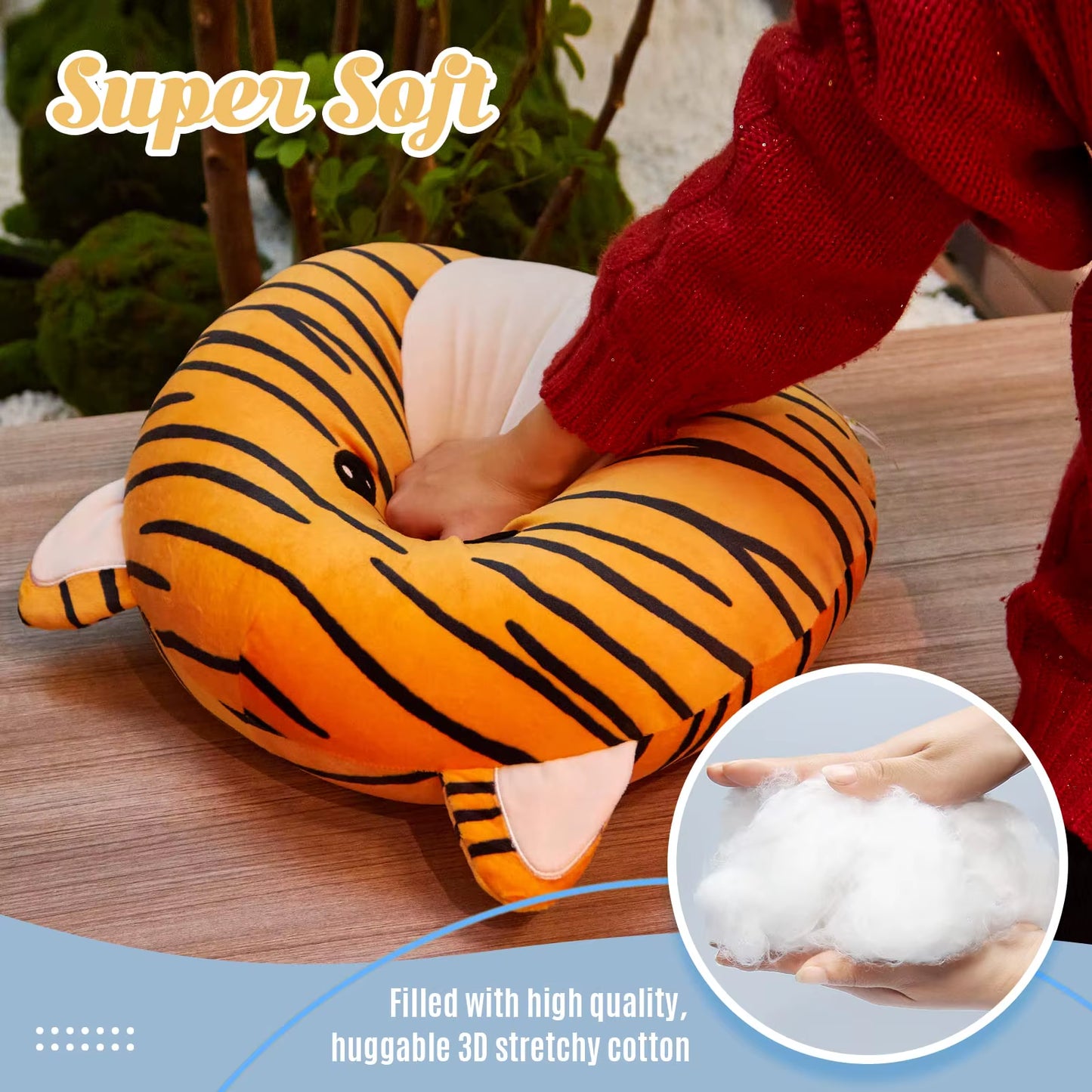 Tiger Pillow Plush Toy 