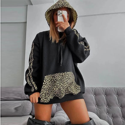Bold Hoodie with Wildcat Print on Front, Hood & Sleeves | Available in Black or White 