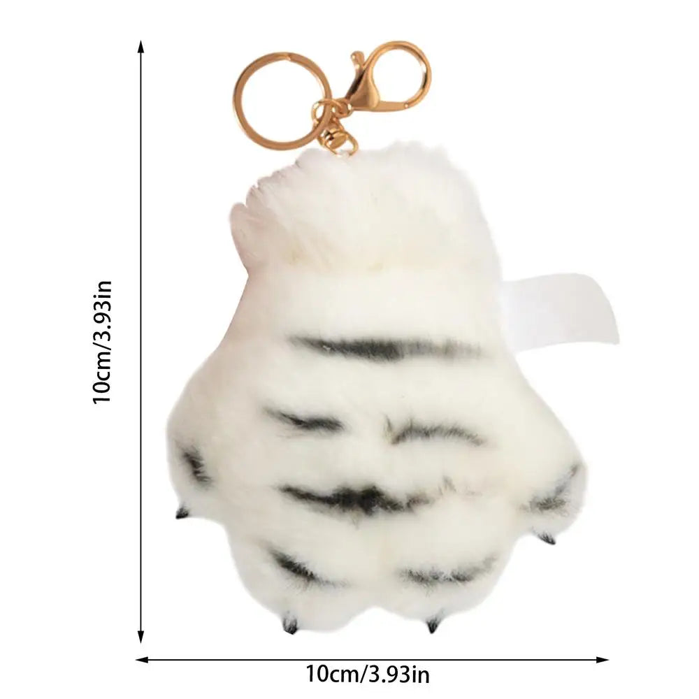 Plush Tiger Paw Keychain 