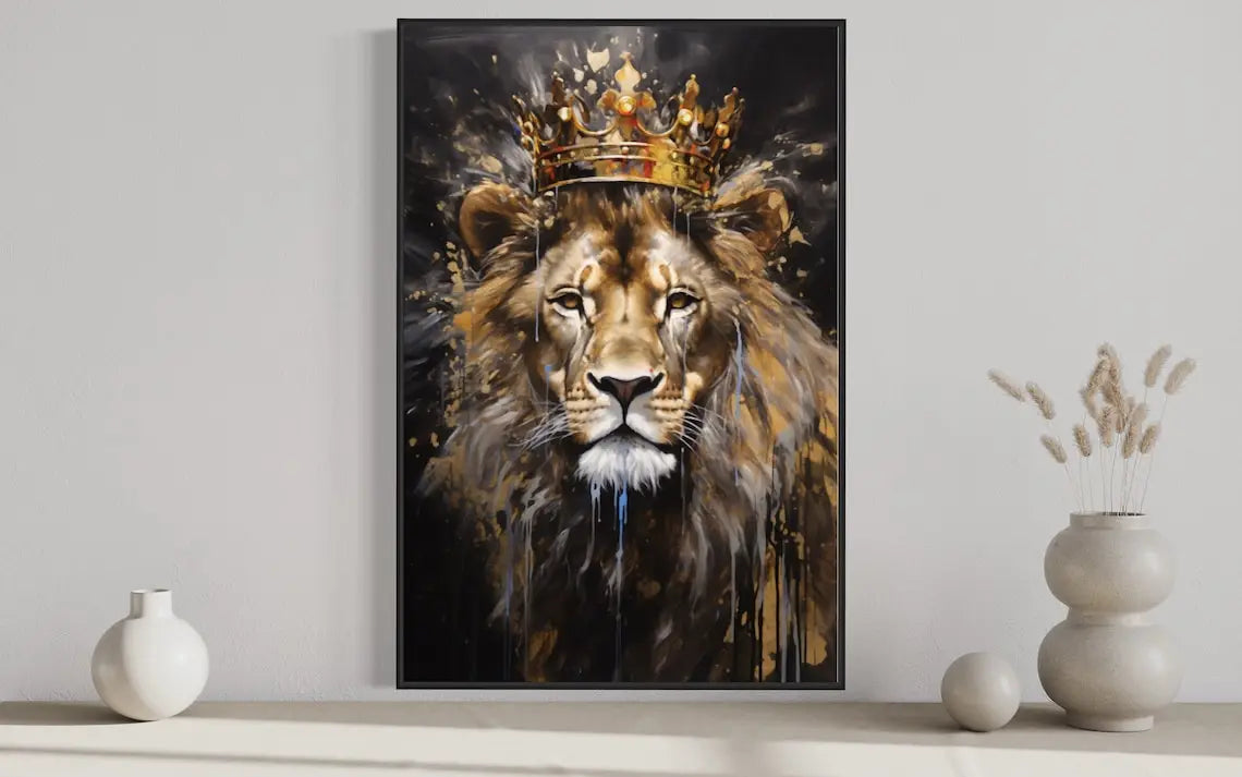 King of the Jungle Canvas Wall Art Decor 