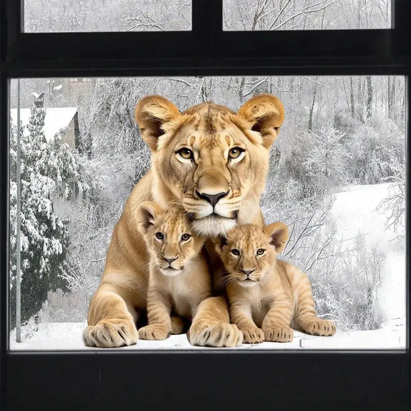 Lioness & Cubs Sticker Decor