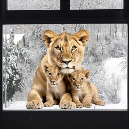 Lioness & Cubs Sticker Decor