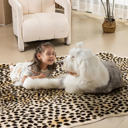 Soft Faux Cheetah Print Rug – 5.2 x 7 Feet