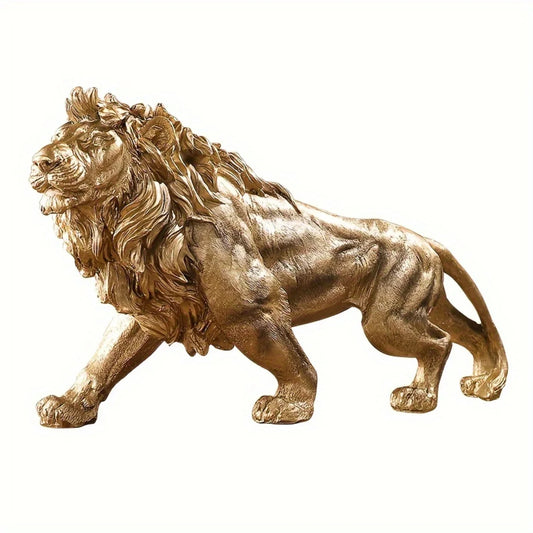 Golden Lion Prowl Statue