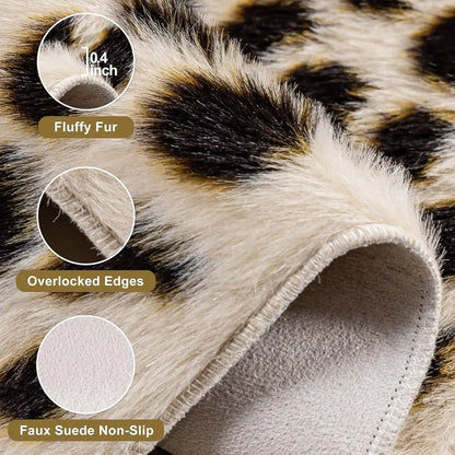 Soft Faux Cheetah Print Rug – 5.2 x 7 Feet