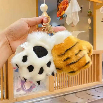 Plush Tiger Paw Keychain 